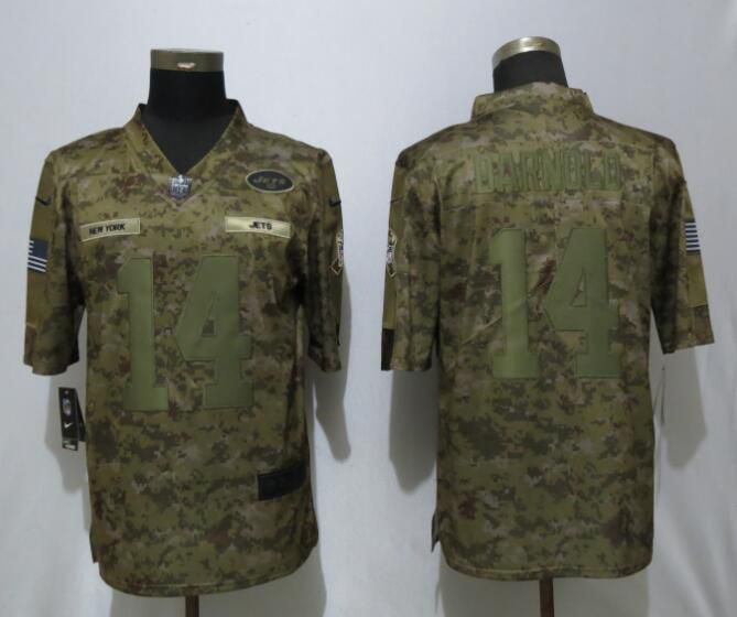 Men New York Jets #14 Darnold Nike Camo Salute to Service Limited NFL Jerseys->kansas city chiefs->NFL Jersey